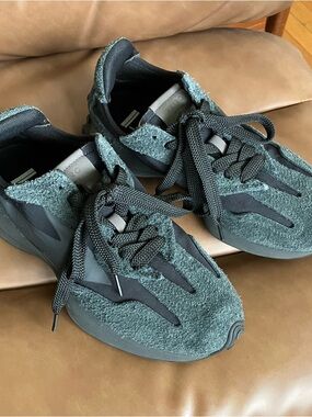Maden Dark gray and Black Textured Suede Sneakers 👟